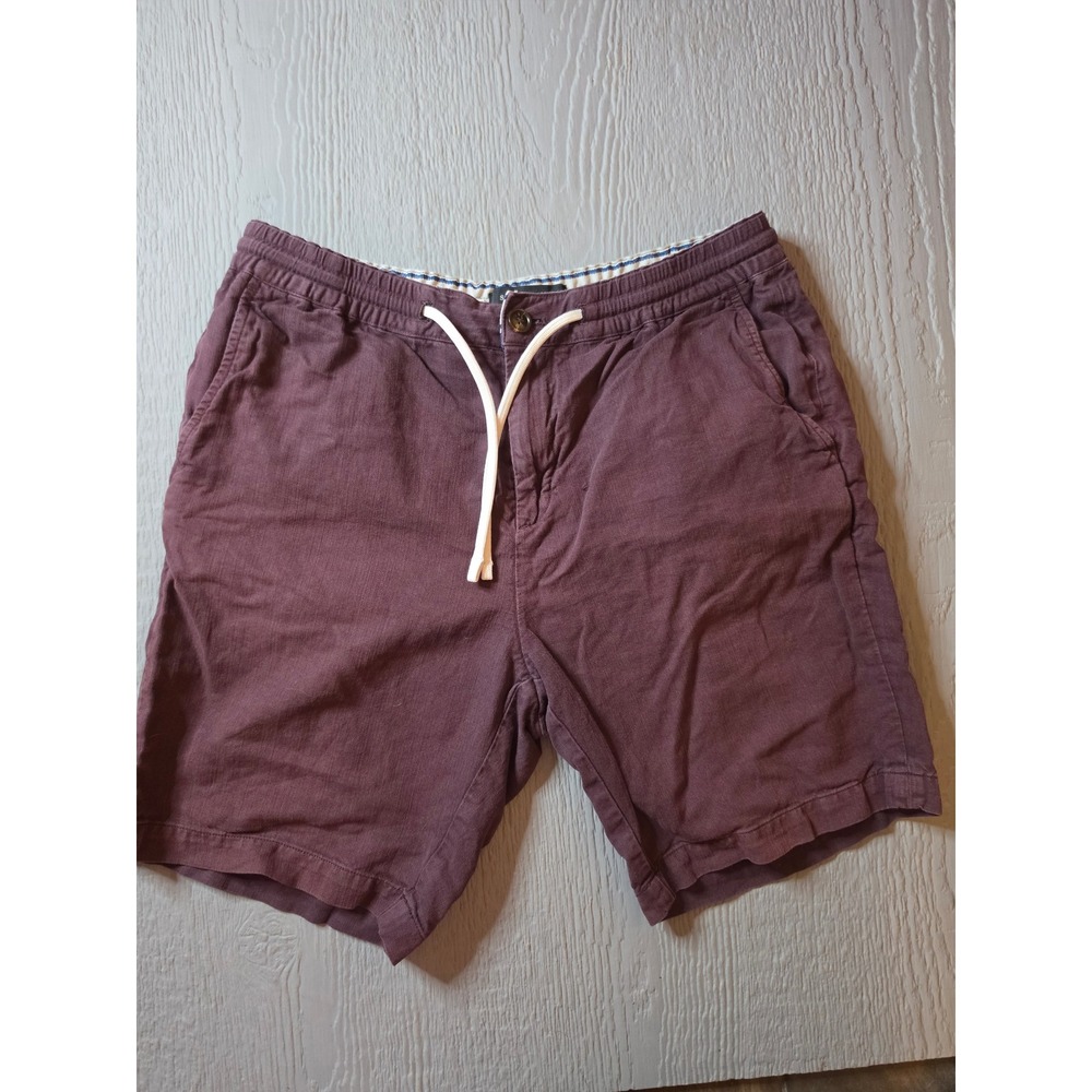 Scotch & Soda Island Getaway Burgundy Plum Drawstring Shorts Size 32